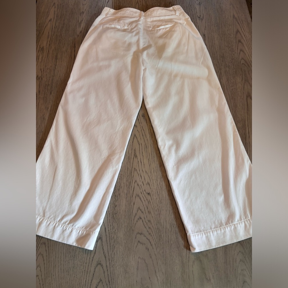 Everlane The Draper White Pleated Pant In Buttersmooth Size 10S - Picture 5 of 16